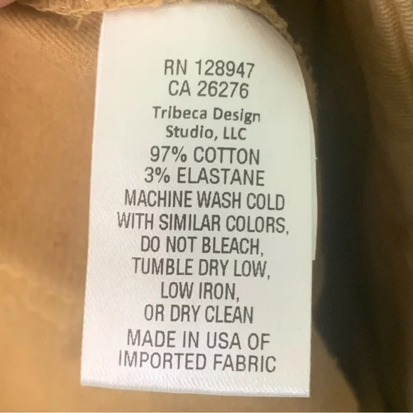 NWT NILI LOTAN Jenna Slim Pants in “Fawn” Cotton Ankle Raw Hem Size 12 - Picture 11 of 11